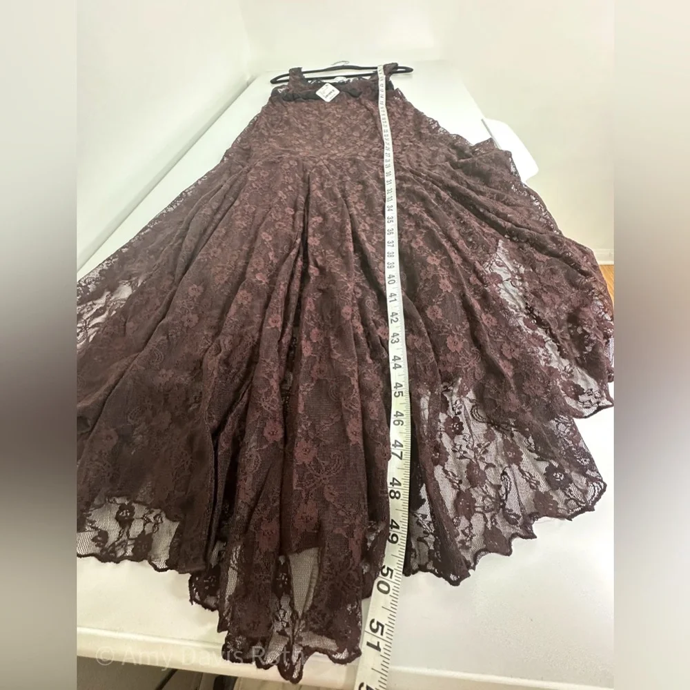 Free People Just Looking Midi Slip in Chicory Coffee Combo size Medium NWT - Picture 8 of 9